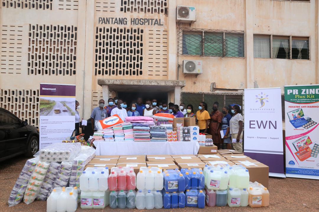 EWN partners Newmont and Phyto-Riker (GIHOC) with donations to support Pantang Hospital